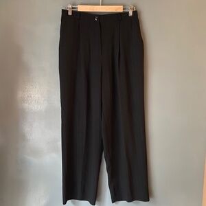 VINTAGE womens black 14 trousers slacks glitter pinstripe classic dress career